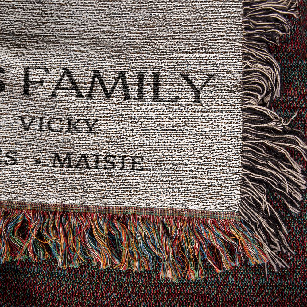 Custom Family Tree Woven Throw