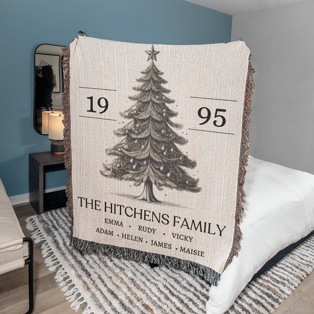 Custom Family Tree Woven Throw