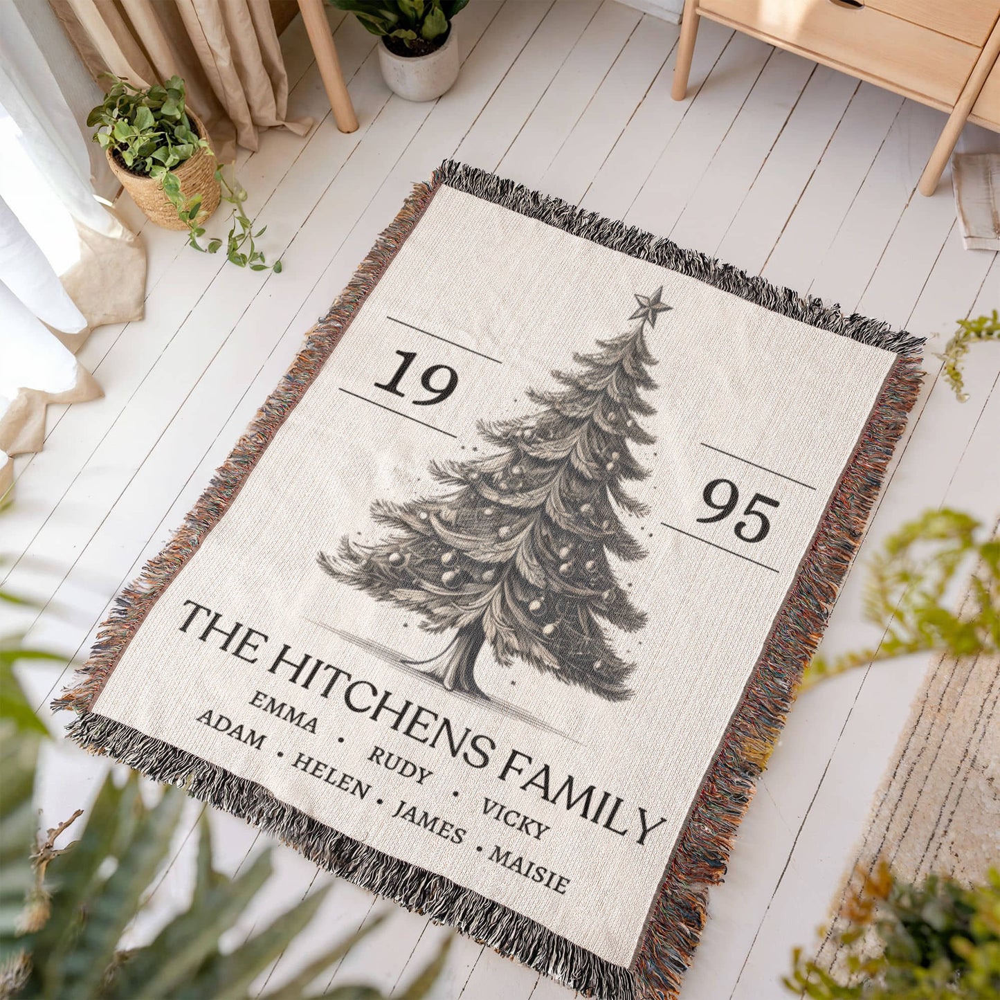 Custom Family Tree Woven Throw