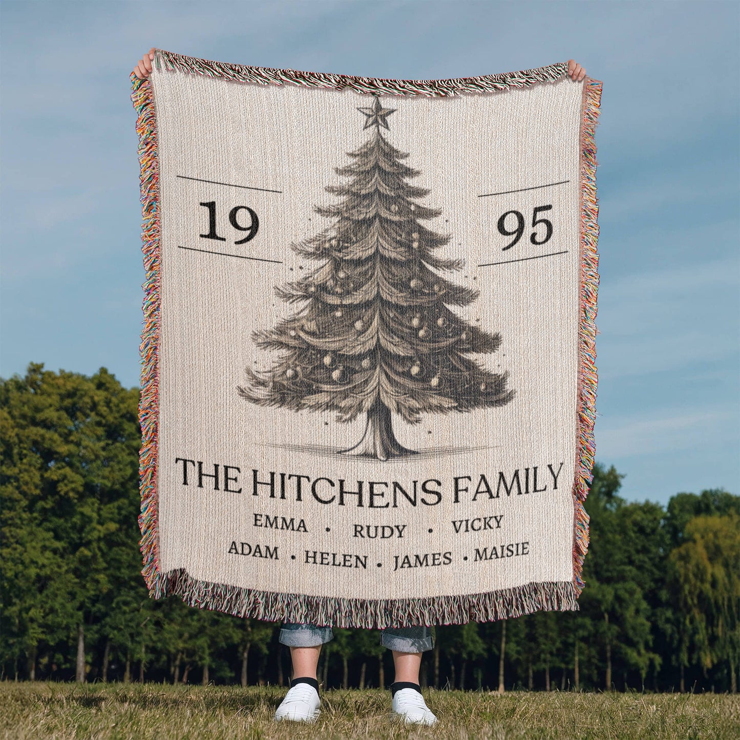 Custom Family Tree Woven Throw