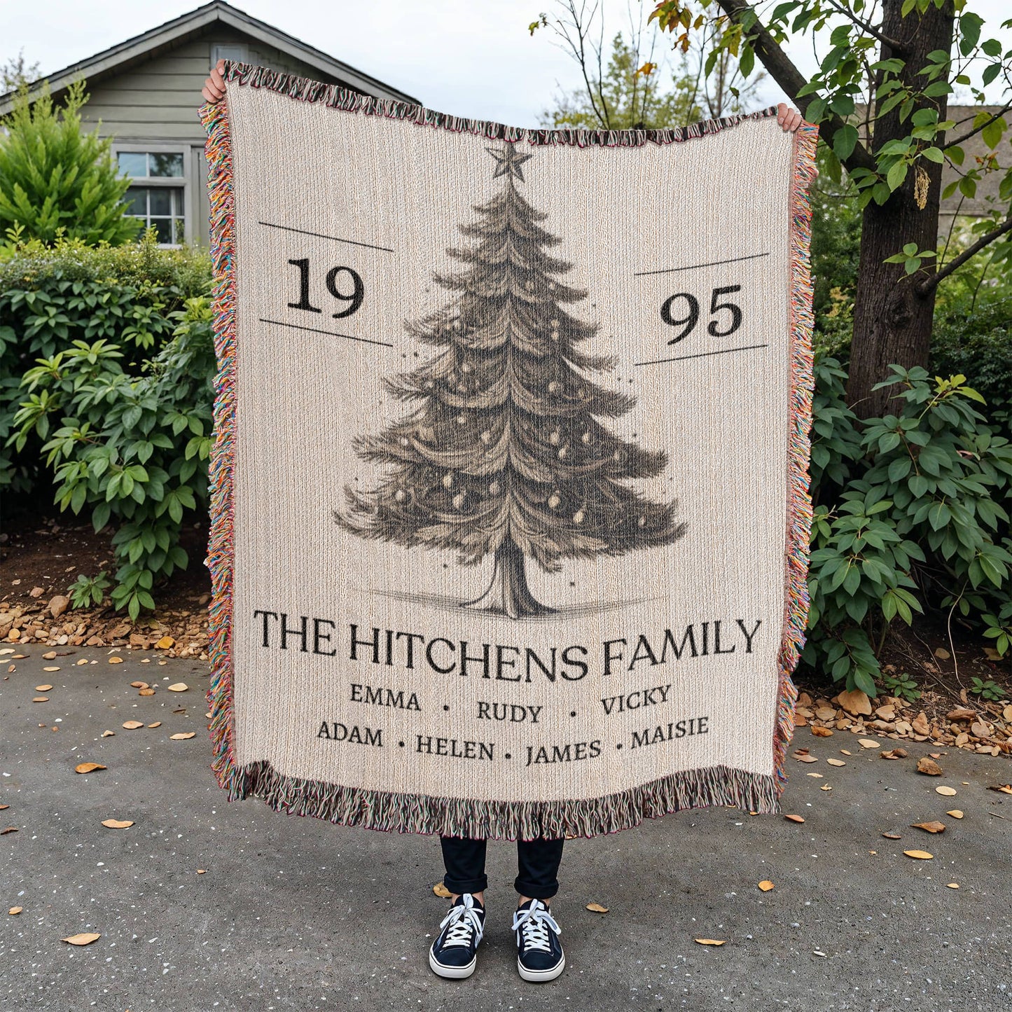 Custom Family Tree Woven Throw