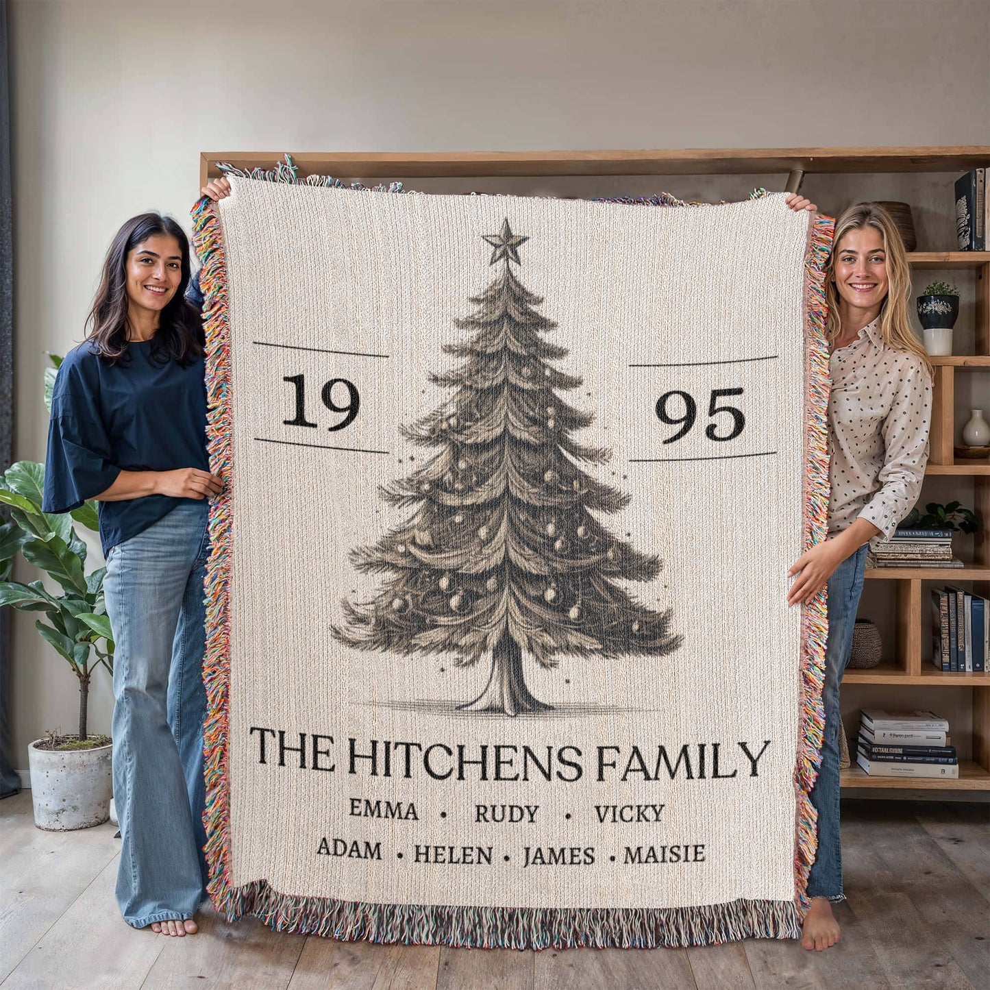 Custom Family Tree Woven Throw