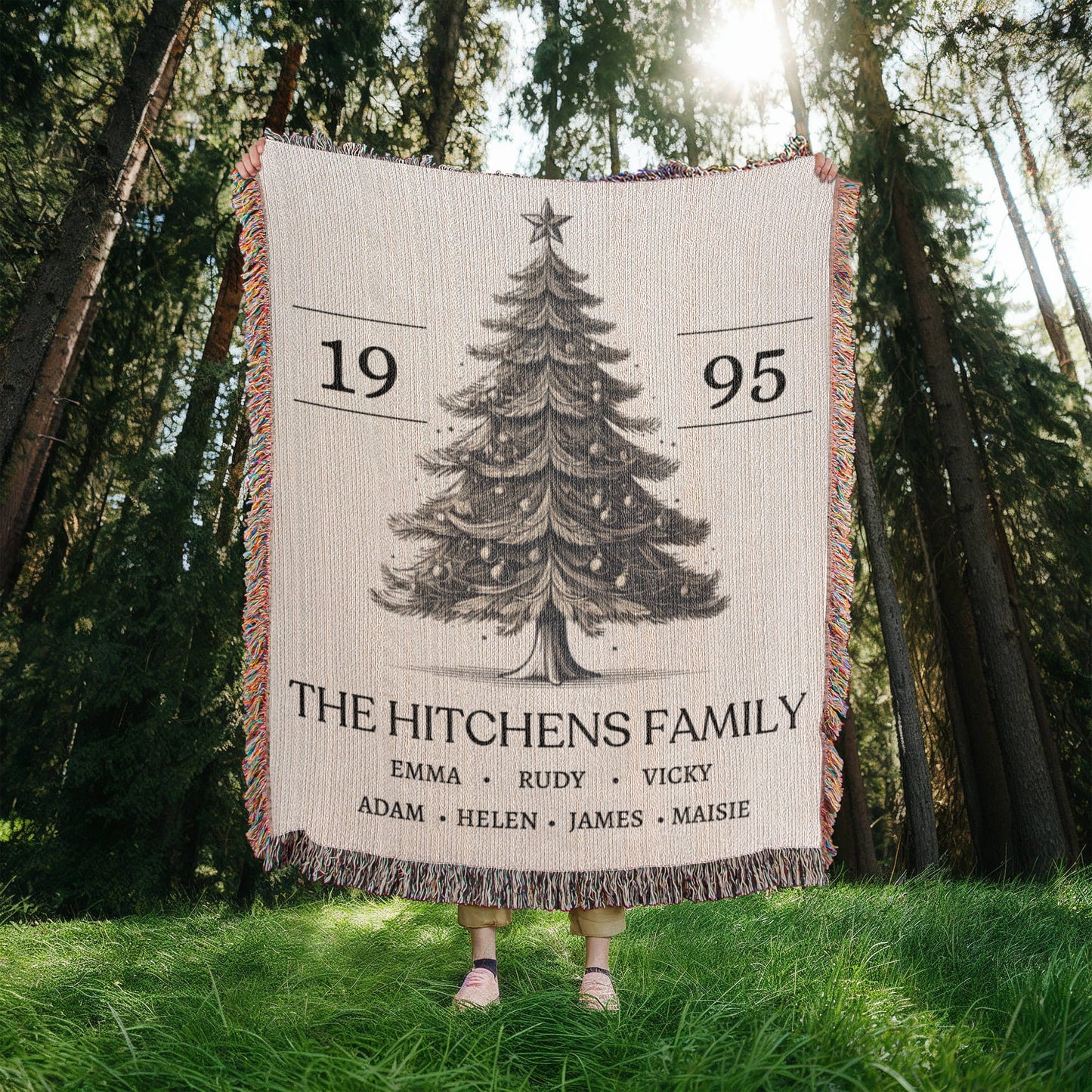 Custom Family Tree Woven Throw