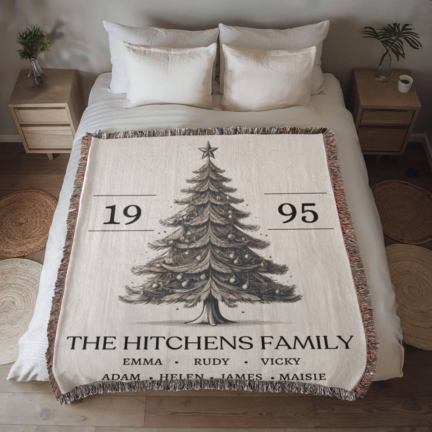 Custom Family Tree Woven Throw